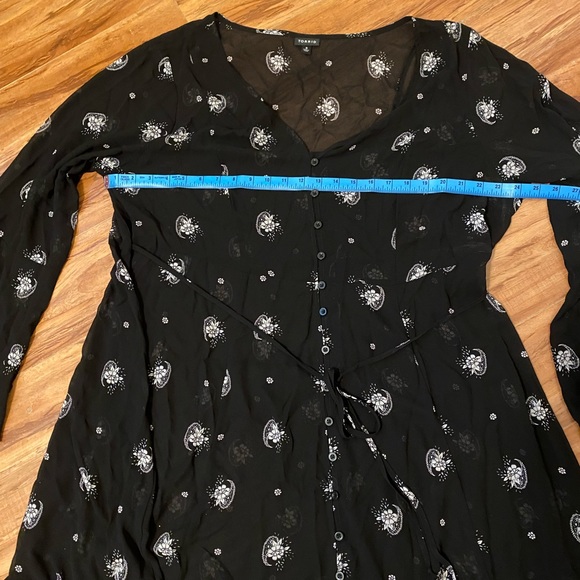 TORRID sheer button up shirt dress, Size 3 - Picture 5 of 9